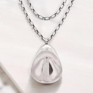 Nanna Ditzel for GEORG JENSEN Sterling Silver Oyster Necklace #328, Georg Jensen Necklace, Georg Jensen Jewelry, Danish Necklace