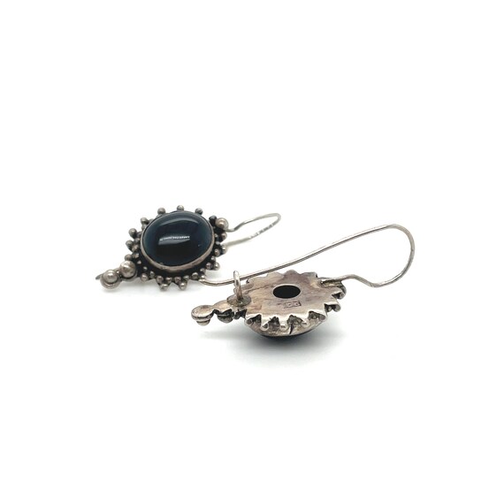 Sterling Silver Black Onyx Dangle Earrings, 925 S… - image 5