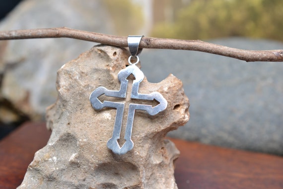 Sterling Silver Cut Out Christian Catholic Silhou… - image 3