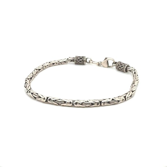 Sterling Silver Balinese Byzantine Link Bracelet,… - image 5