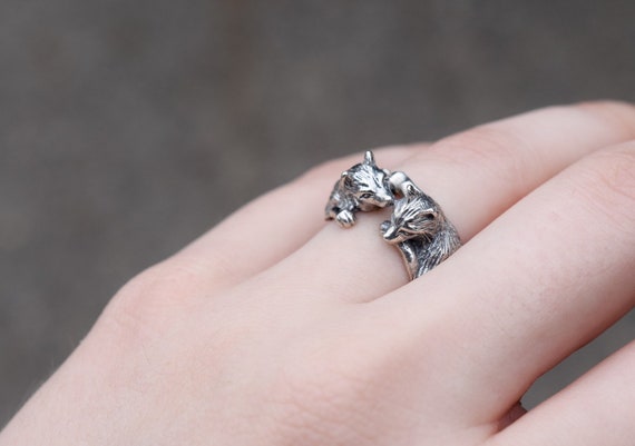 Etsy online wolf ring