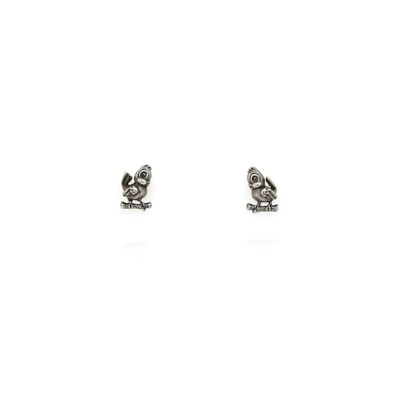 Small Sterling Silver Bird Stud Earrings, Sterling Bird Earrings, Bird Jewelry, Minimalist Silver Earrings, Animal Earrings, Bird Studs