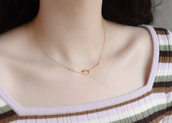Sterling Silver Gold Overlay Simple Knotted Chain… - image 3