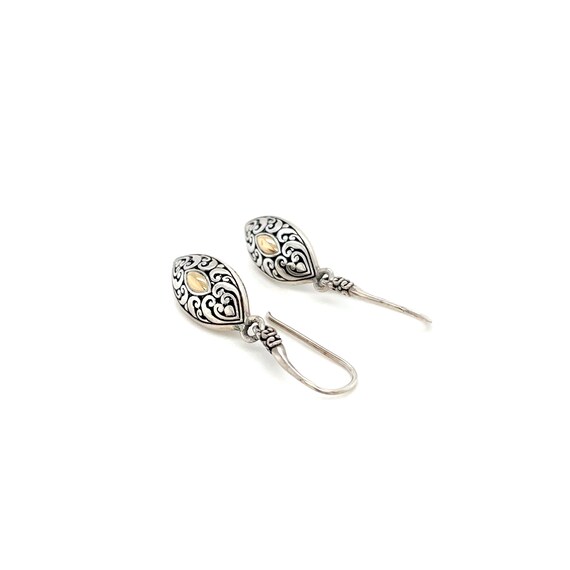 Sterling Silver and 18k Yellow Gold Filigree Dang… - image 3