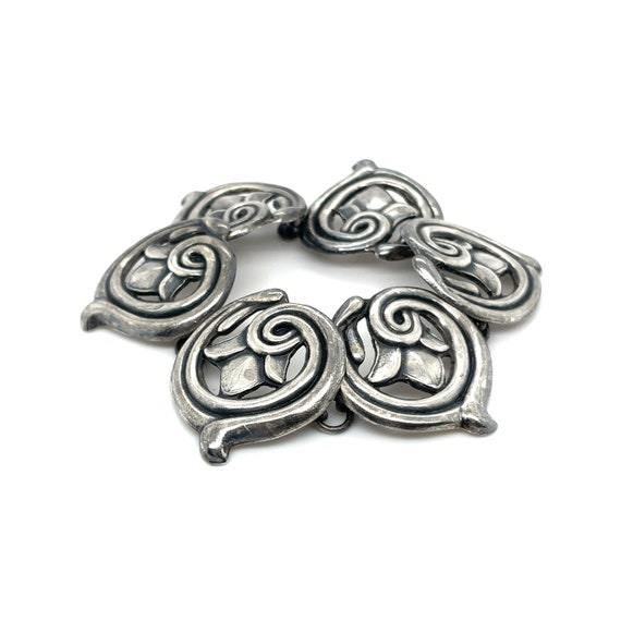 Early Sterling Silver Mexican Bracelet, Antique S… - image 1