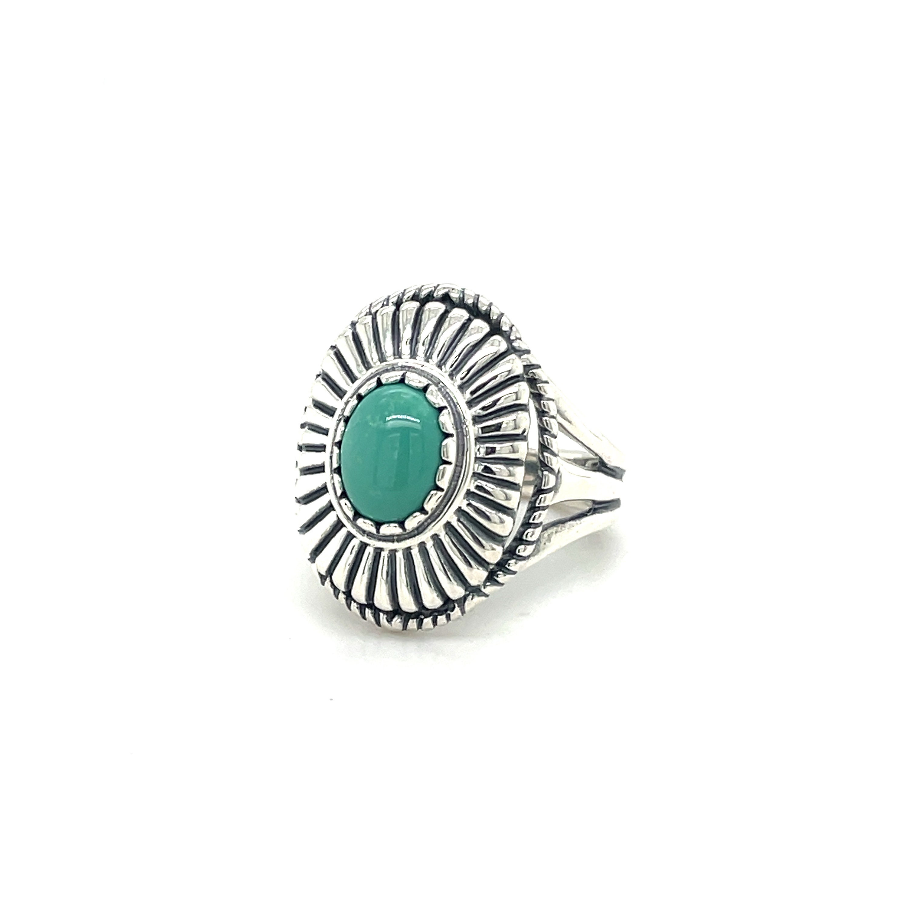 Relios Silver Rings Sterling Silver American West Variscite Concho Ring, Relios Variscite ...