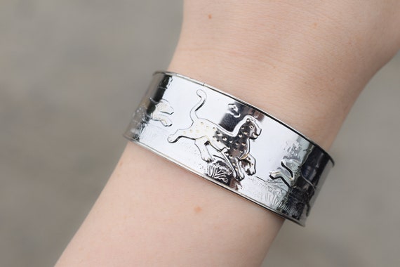 AS IS Sterling Silver Tribal Cuff Bracelet, Sterli
