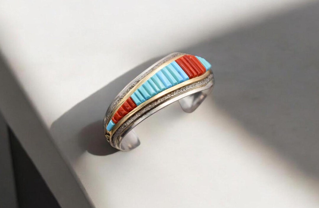 Rare Artisan HARRISON JIM Sterling Silver and 14k Yellow Gold