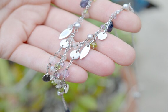 Designer ARTINI Sterling Silver Gemstone Beaded N… - image 4