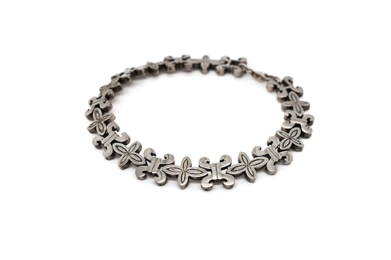 Sterling Silver "X" Link Bracelet, Classic Sterling Silver Link Bracelet, Unique Sterling Link Bracelet, Cross Link Bracelet