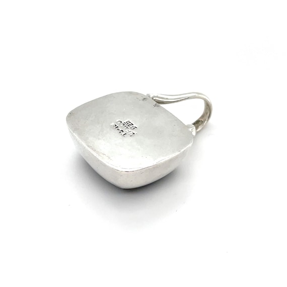 Sterling Modern Rectangular Tiger's Eye Pendant, … - image 3