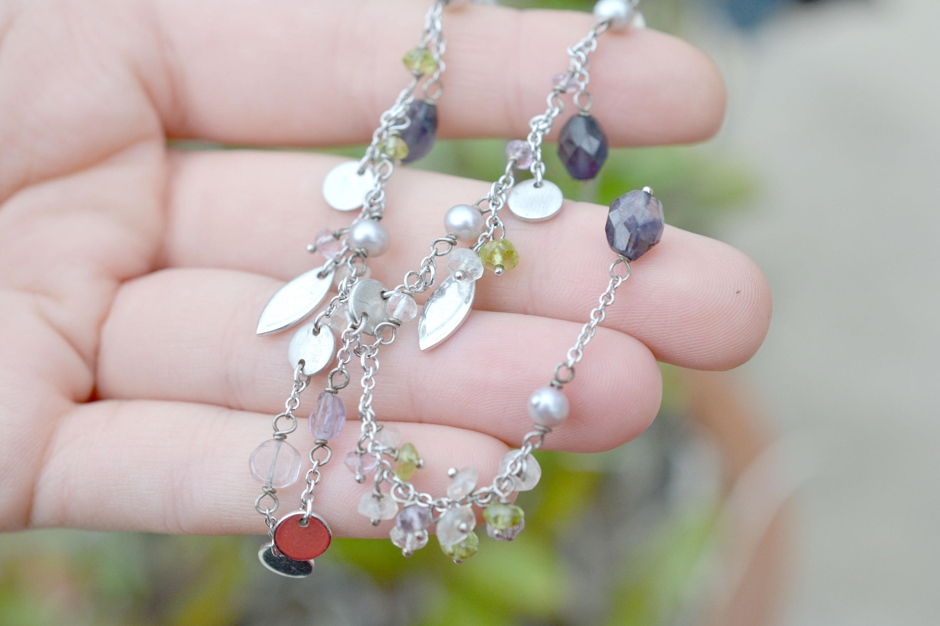 【TATIANA】(Silver925) Botanic Heart Beads Necklace / 追跡送 Return to Tiffany® Heart Tag Bead Necklace in Silver with a