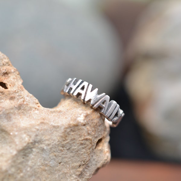 Sterling Silver Hawaii Hawaiian Tropical Ring