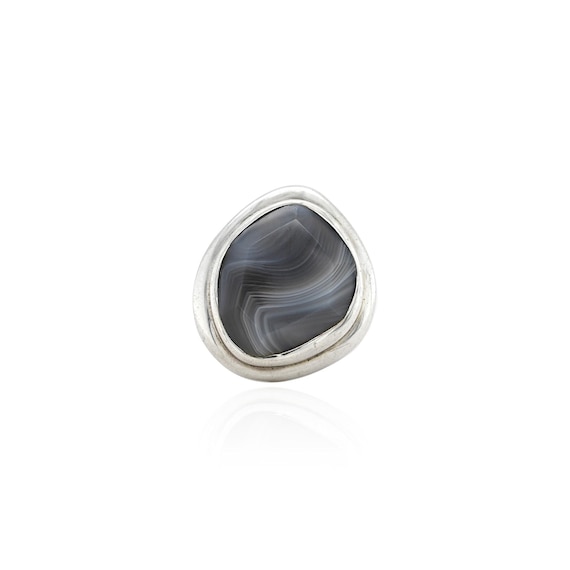 Sterling Silver Designer BARSE Agate Ring, Sterling Agate Ring, Sterling Silver Designer Ring, Barse Sterling Jewelry, Chunky Silver Ring