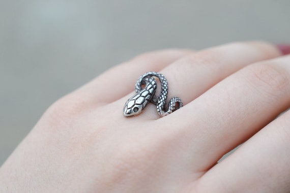 Sterling Silver Snake Ring – Rebekah Brooks Jewelry