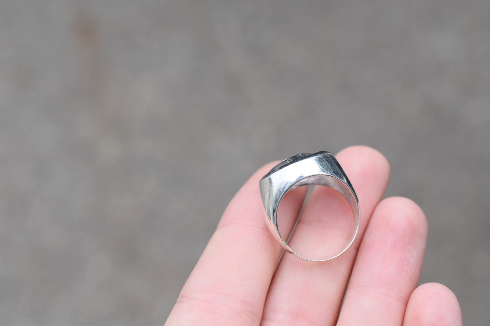 Sterling Silver Peace Sign Hippie Band Ring, Peace Sign Jewelry