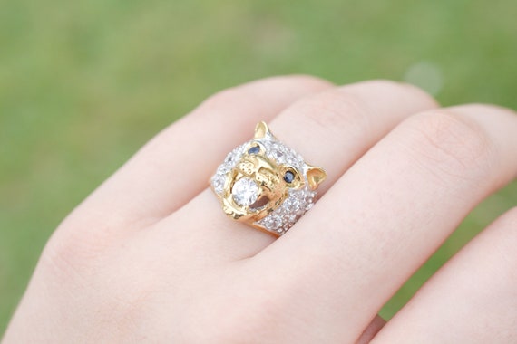 Anillo outlet pantera oro