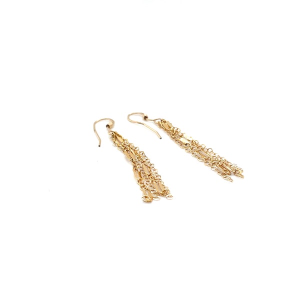 14k Gold Fill Chain Dangle Earrings, Minimalist G… - image 2
