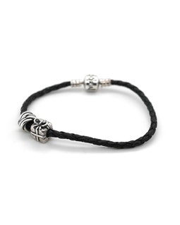 本物のスターリングシルバー PANDORA ブレスレット、チャーム 2 個付き 