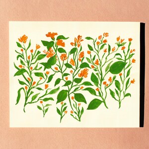 Lantana Blume Art Print - Instant Download