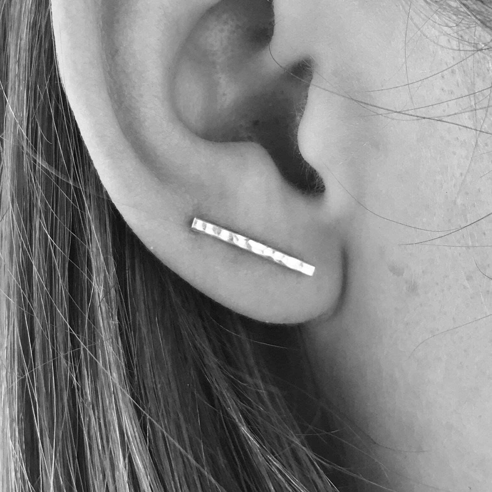 Perfect Mini Pins - Sterling Silver Ear Climbers - Straight Bar ...