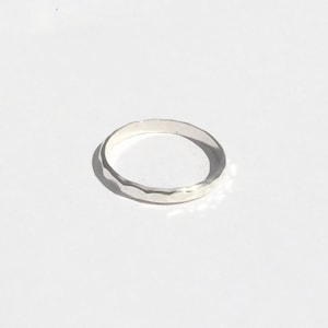 The Perfect Thumb Ring - Half Round - Sterling Silver - Wedding Band - Any Size - Hammered - Thick - Unisex - Under 20 gift - Stacking Ring