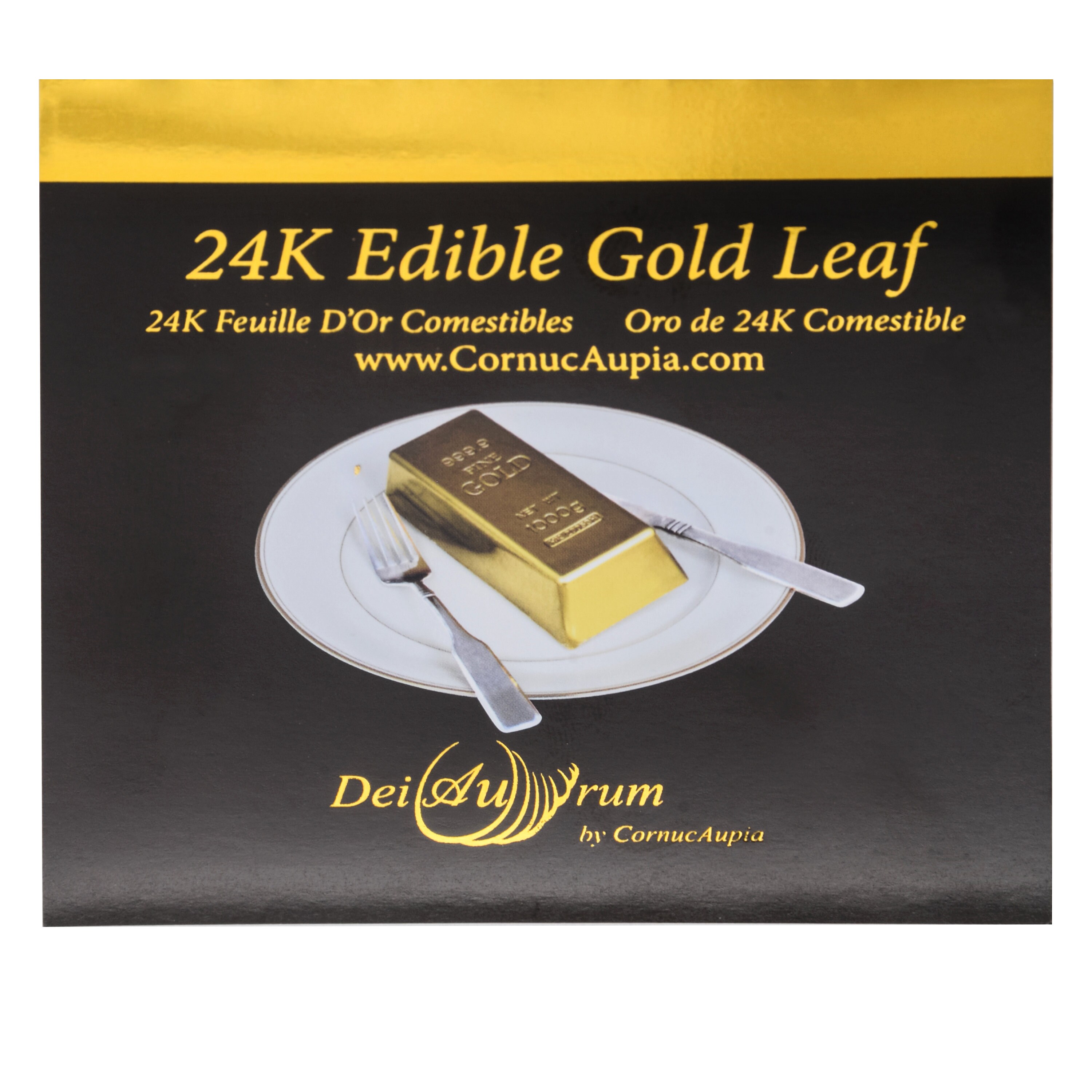 24K Edible Gold Leaf Sheets Booklet 33/8x33/8 | Etsy