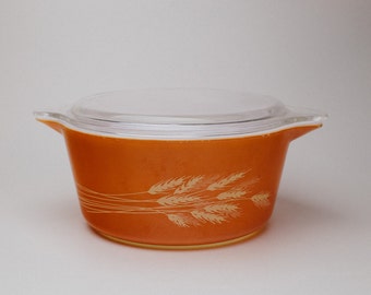 Pyrex Autumn Harvest Orange 1.5L Casserole with Lid (474-B)