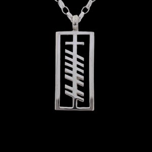 Ogham Grá (Love) Necklace | Sterling Silver | Unique Irish Design | Handcrafted in Ireland