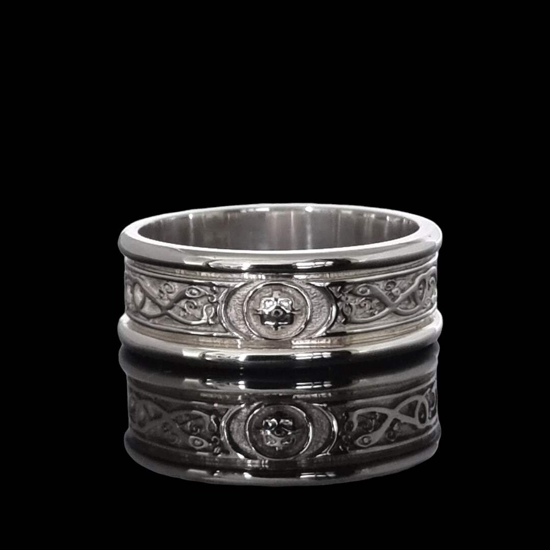 Sterling Silver Celtic Shield Ring | Unique Irish Design | Designed and ...