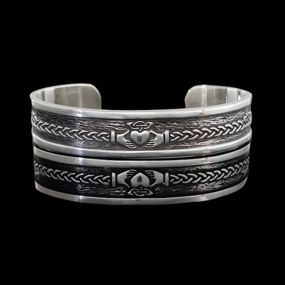 Lowest Prices Claddagh Bangle Sterling Silver Large Irish Made Online Best Choice Guaranteed 100
