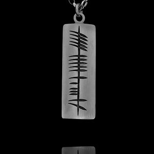 Personalised Ogham Dogtag Pendant | Sterling Silver | Designed and Made in Ireland
