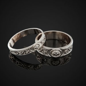 Celtic Shield Ring | Polished Celtic Warrior Ring | Matching Wedding Ring | Unique Irish Wedding Ring | Designed and Handmade in Ireland