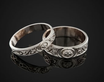 Celtic Shield Ring | Polished Celtic Warrior Ring | Matching Wedding Ring | Unique Irish Wedding Ring | Designed and Handmade in Ireland