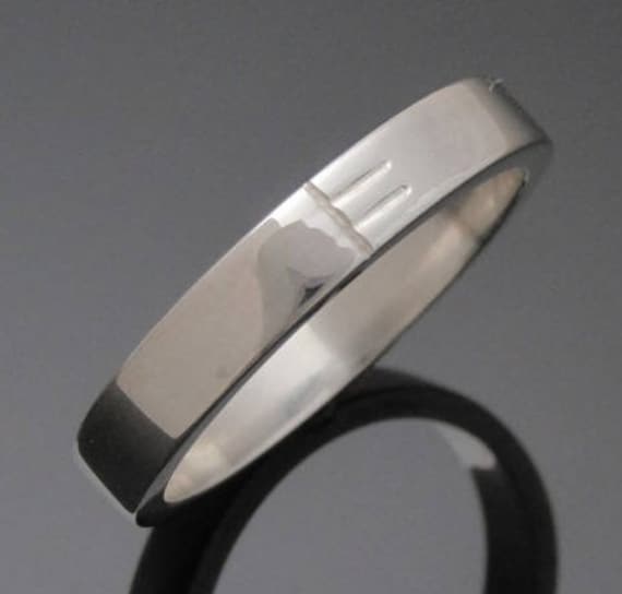 Personalized Initial Ogham ring- Handmade in Ireland | Irishmade Ogham Wedding Band | Free shipping worldwide