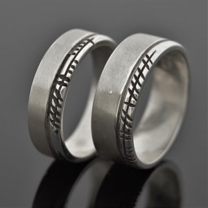 Personalized Ogham Ring | Irish Wedding Band | Unique Design | Handmade in Ireland | Celtic Ogham Wedding Band |  Free Worldwide Shipping