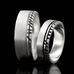 Personalized Ogham Ring | Unique Irish Wedding Band | Handmade in Ireland | Celtic Ogham Wedding Band | Free Worldwide Shipping