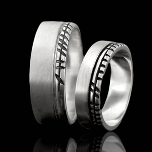 Personalized Ogham Ring | Unique Irish Wedding Ring | Handmade in Ireland | Heavyweight Irish Gold Ring | Free Worldwide Shipping