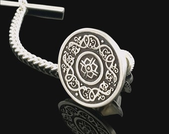 Sterling Silver Celtic Shield Tie Pin/Lapel Pin | Unique Design | Handmade in Ireland