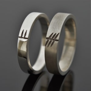 Personalized Initial Ogham ring- Handmade in Ireland | Irishmade Ogham Wedding Band | Free shipping worldwide