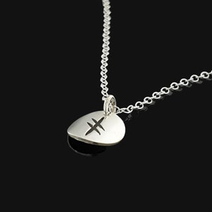 Personalized Ogham Initial Necklace | Sterling Silver Ogham Initial Pendant | Handmade in Ireland | 10k Gold Irish Jewelry | Unique Design