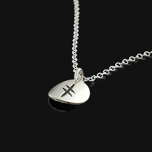 Personalized Ogham Initial Necklace | Sterling Silver Ogham Initial Pendant | Handmade in Ireland | 10k Gold Irish Jewelry | Unique Design