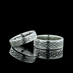 Sterling Silver Celtic Heart Wedding Ring | Designed and Made in Ireland