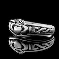 Claddagh Wishbone Ring | Sterling Silver | Designed and Made in Ireland | US Tariff Free