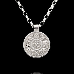 Sterling Silver Celtic Shield Pendant | Celtic Warrior Pendant | Silver Ardagh Pendant | Unique Irish Jewelry | Designed and Made in lreland