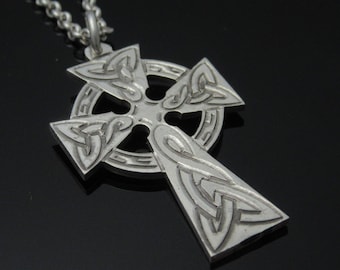 Sterling Silver Celtic Cross | Designed and Made in Ireland | US Tariff Free
