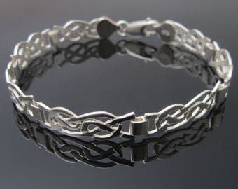Celtic Knot Bracelet | Sterling Silver Celtic Link Bracelet | Unisex Celtic Bracelet | Unique Irish Celtic Bracelet | Handmade in Ireland
