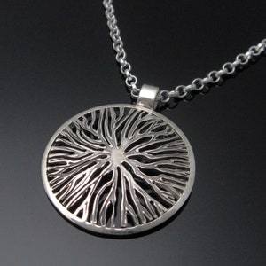 Contemporary Tree of Life Necklace | Sterling Silver  Tree of Life Pendant | Unique Statement Jewelry | Designed and Handmade In Ireland