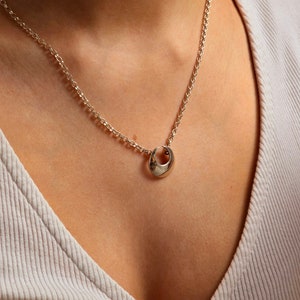 Sterling Silver Lunula Pendant | Silver Torc Pendant | Celtic Irish Jewelry | Contemporary Irish Jewelry | Designed and Handmade in Ireland
