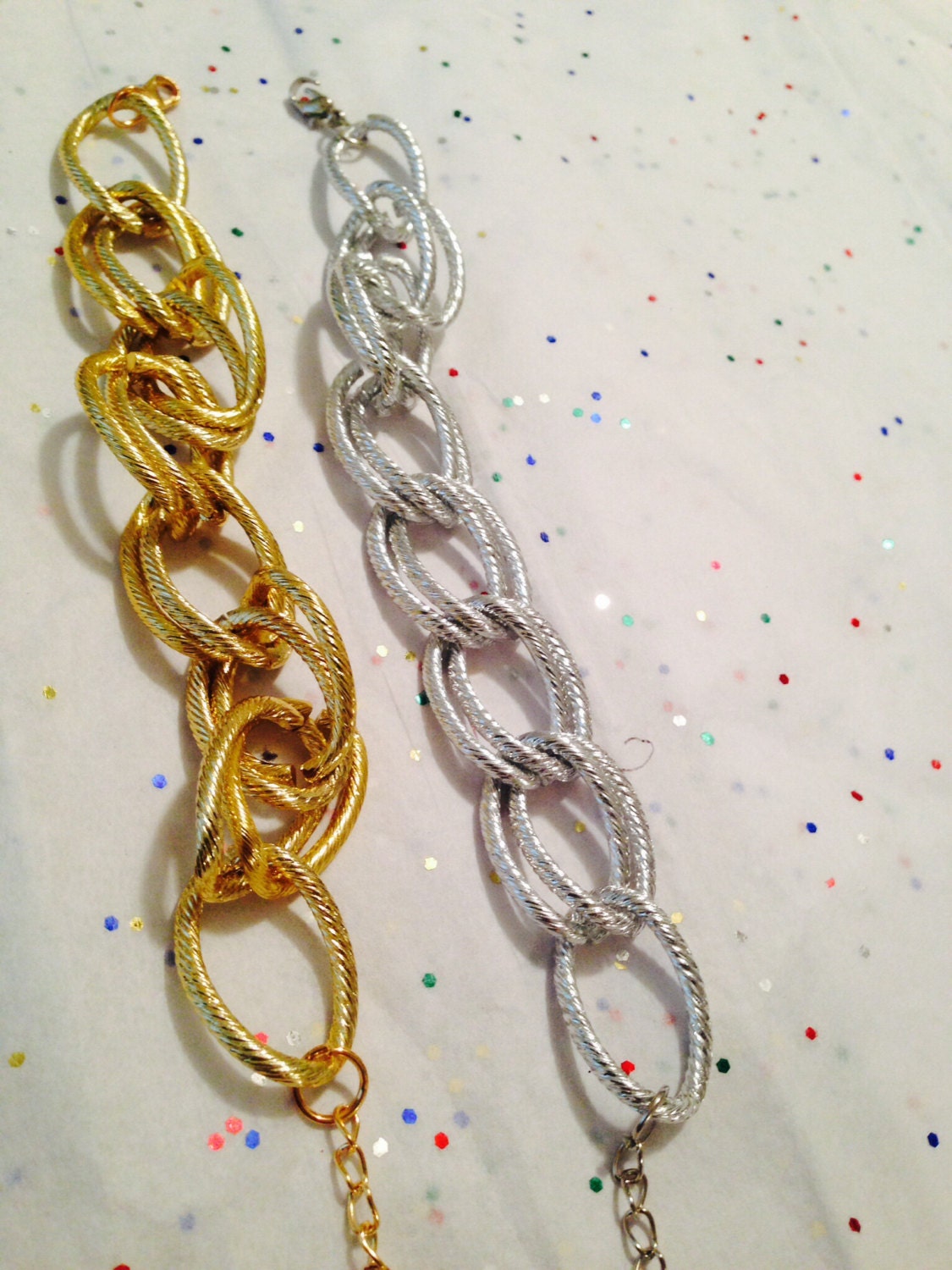 Chain bracelet. Silver bracelet. silver jewelry. Gold Etsy